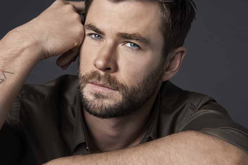 Chris Hemsworth, handsome, face, man, actor, HD wallpaper