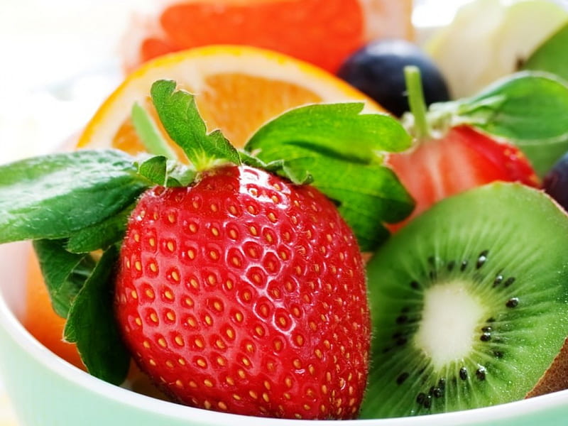 Fruit Salad, fruit, delicious, strawberry, food, fruits, healthy, salad, HD wallpaper