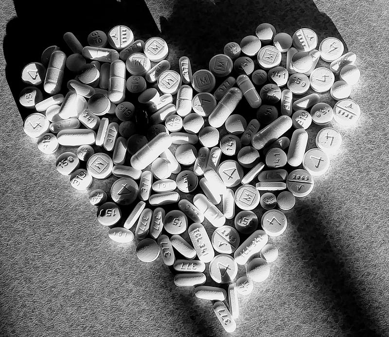Dark heart, drugs, pills, rx, HD wallpaper