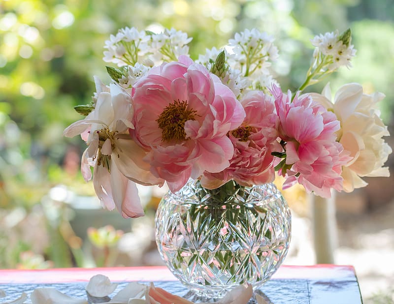 Flower, Bouquet, Vase, Petal, Peony, HD wallpaper | Peakpx