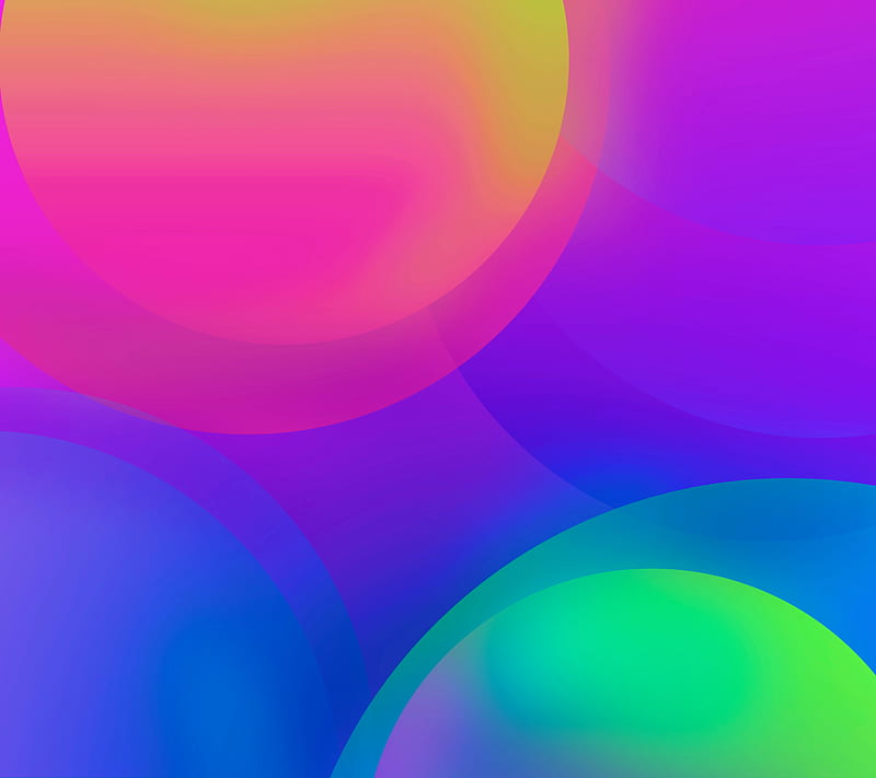 M812 Bubbles mod, abstract, blue, green, infocus, pink, purple, HD wallpaper
