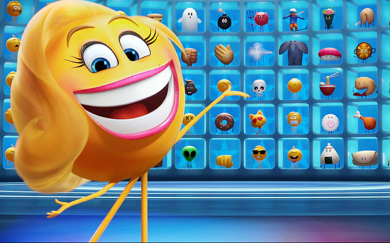 Smiler 3d-animation, 2017 movie, The Emoji Movie, HD wallpaper