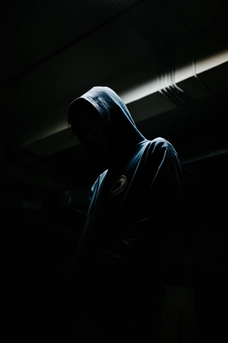 man, hood, dark, darkness, HD phone wallpaper