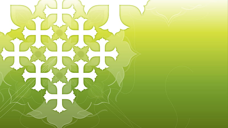 White Crosses In Light Green Background Cross, HD wallpaper