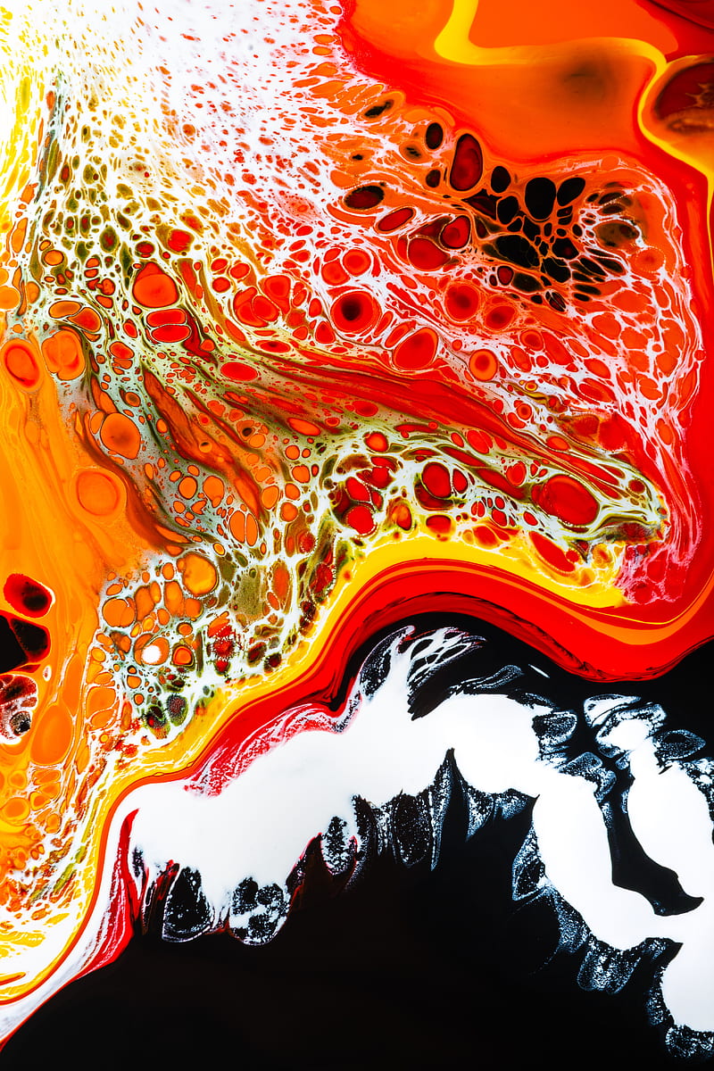 stains, paint, mixing, colorful, liquid, abstraction, HD phone wallpaper