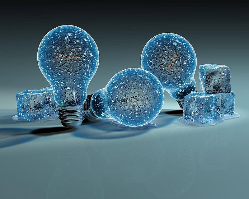 Ice Lamp, glass, ice, bulbs, light, HD wallpaper