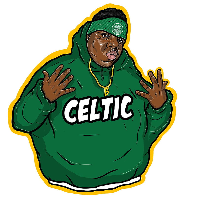 Biggie Smalls Celtic, big, biggie smalls, celtic fc, notorious, notorious big, rap, scotland, scottish, HD phone wallpaper