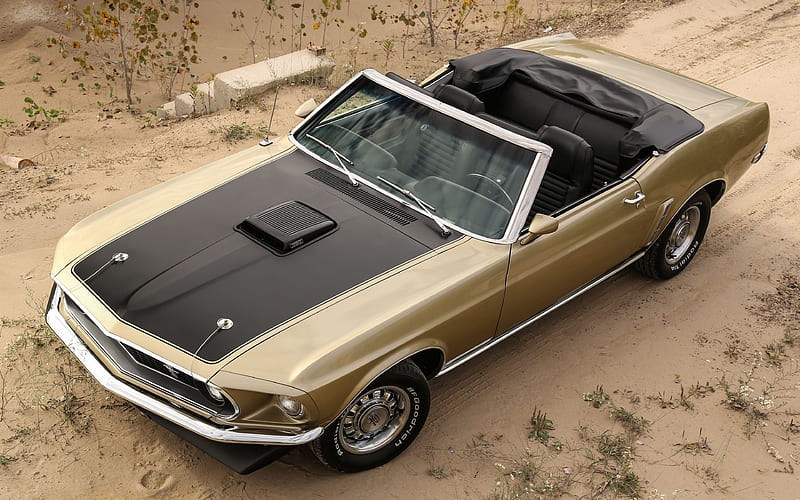 convertible, 1969, mustang, ford, HD wallpaper