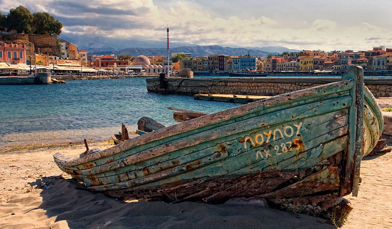 Chania, Crete (Greece), Cities, Boat, Crete, Chania, Old, Travel, City, Greece, Boats, HD wallpaper