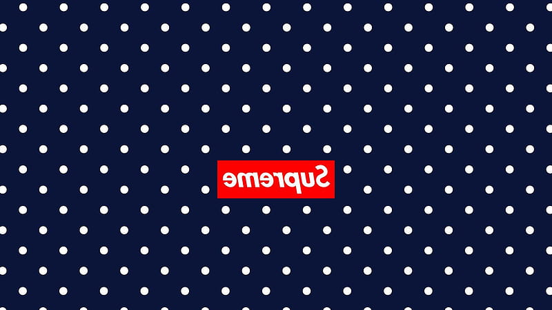 Supreme In Blue White Dots Background Supreme Hd Wallpaper Peakpx