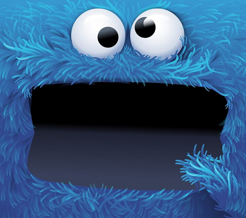 Cookie Monster, mouth, black, fun, cute, cookie, monster, funny, white,  eyes, HD wallpaper | Peakpx