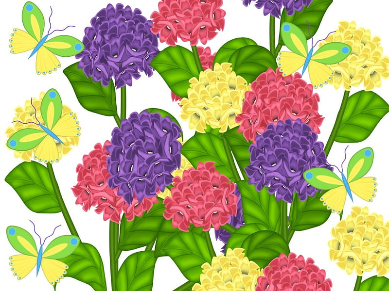 welcome to spring 2, pattern, purple, green, desenho, yellow, white, pink, HD wallpaper