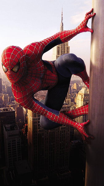 Spiderman, city, hero, heroes, maguire, man, marvel, movies, spider, tobey, HD phone wallpaper