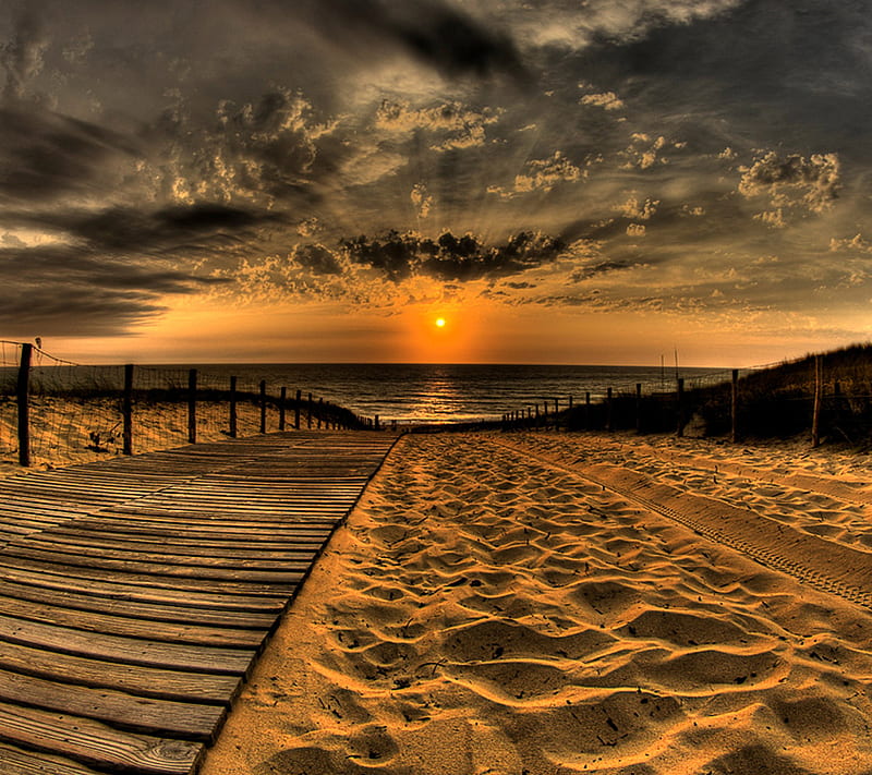 SUN, afternoon, good, landscape, sand, sunsets, HD wallpaper