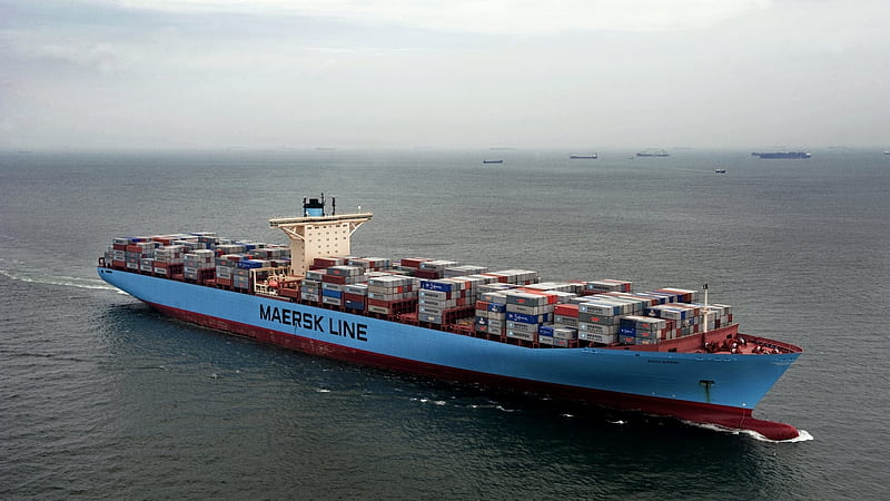 Container Ship Edith Maersk, Boat, Edith Maersk, Ship, Container, HD wallpaper