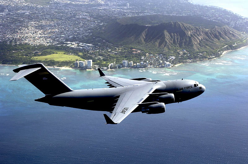 C-17, military, air force, aircraft, airplane, HD wallpaper