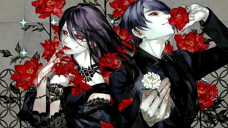 Tokyo ghoul, anime couple wallpaper