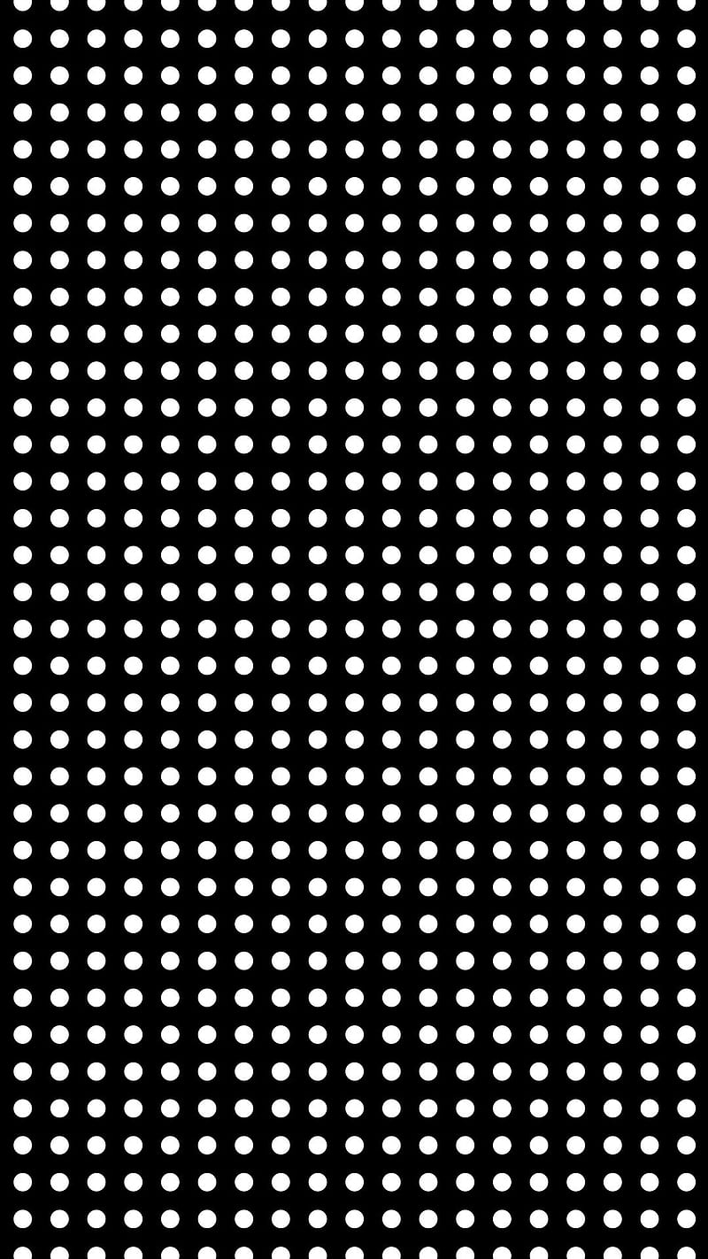 Polka-Dots, black, white, HD phone wallpaper | Peakpx