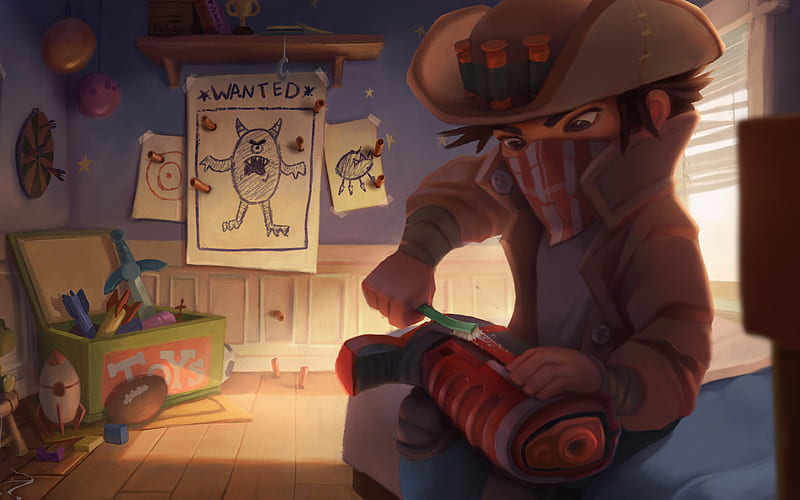 Sleep Tight, Cowboy, 2018 games, shooter, We Are Fuzzy, HD wallpaper