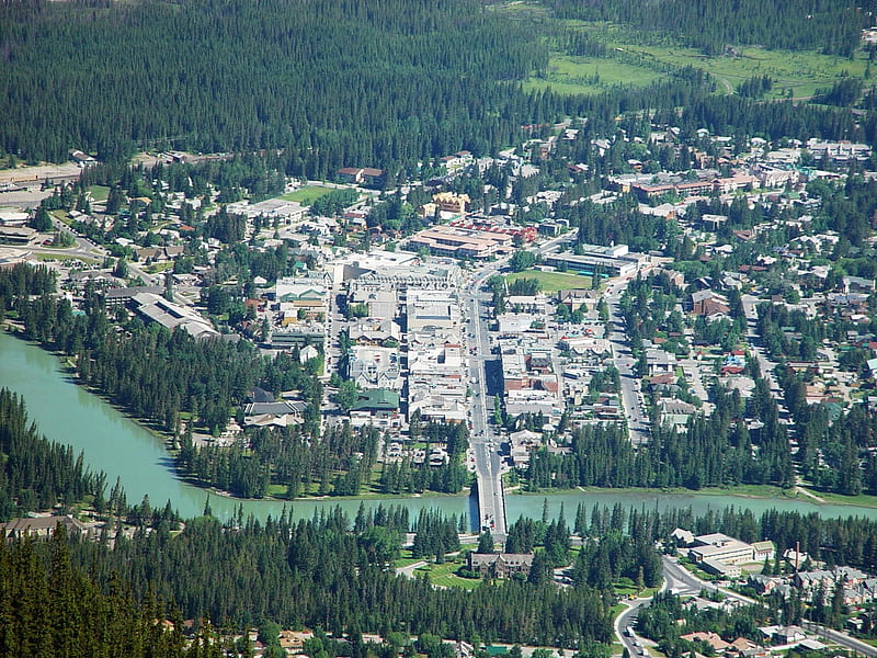 Banff, Alberta, Canada, Alberta, Bow River, Canada, Banff, Towns, HD wallpaper