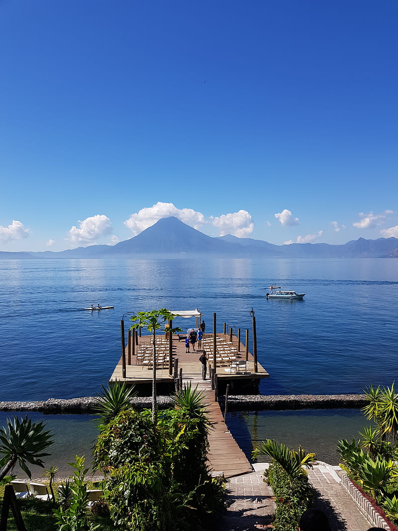 lake Atitlan, bonito, guatemala, lake, paradise, volcano, HD phone wallpaper