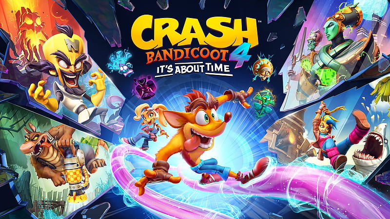 Video Game, Crash Bandicoot 4: It's About Time, Coco Bandicoot, Crash Bandicoot (Character), Dingodile (Crash Bandicoot), Nefarious Tropy (Crash Bandicoot), Neo Cortex (Crash Bandicoot), Tawna Bandicoot, HD wallpaper