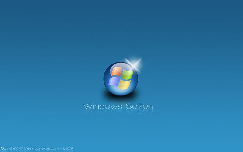 Windows 7 , red, 7, shadow, yellow, microsoft, flag, orb, windows, se7en, green, seven, reflection, flare, light, blue, HD wallpaper