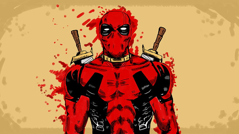Deadpool Marvel Comic Art, deadpool, movies, marvel-comics, artist, HD wallpaper