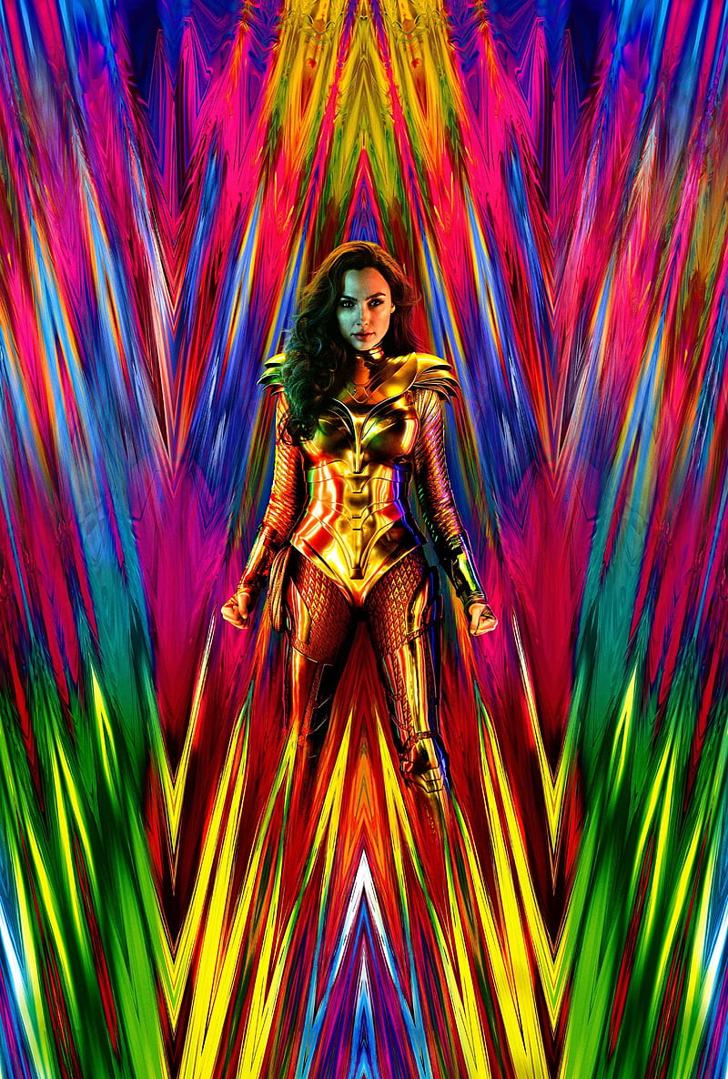 Wonder Woman 1984, 2019-20, gal gadot, league, poster, super, warrior, wonder woman, HD phone wallpaper