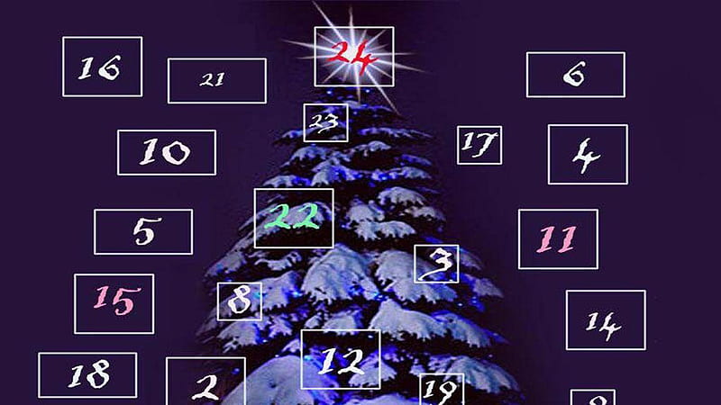 Christmas Countdown Numbers With Trees Christmas Countdown, HD wallpaper