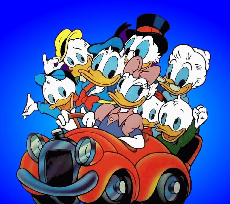 Duck Family, cartoons, HD wallpaper