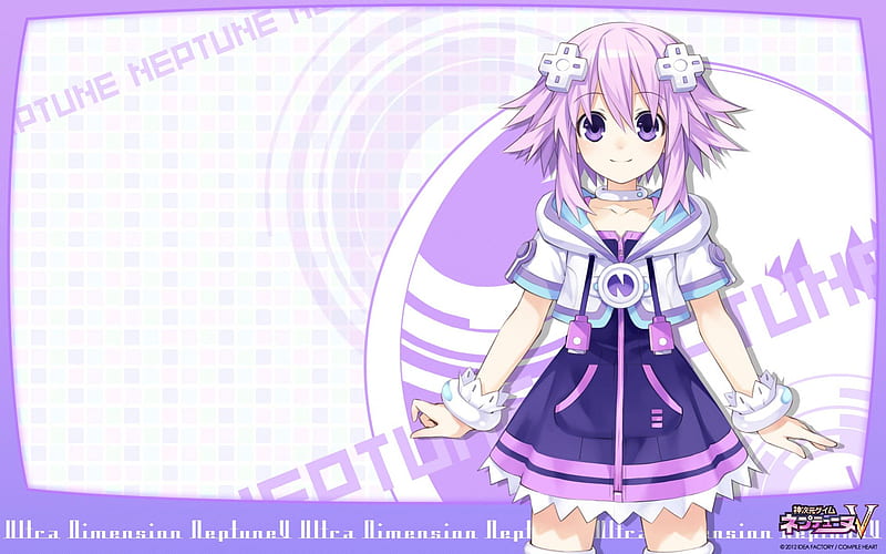 Neptune, neptunia hyperdimension, game, girl, anime, HD wallpaper
