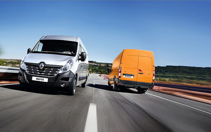 Renault Master, 2018 commercial vehicles, cargo, minibuses, new silver Master, cargo transportation, Renault, HD wallpaper