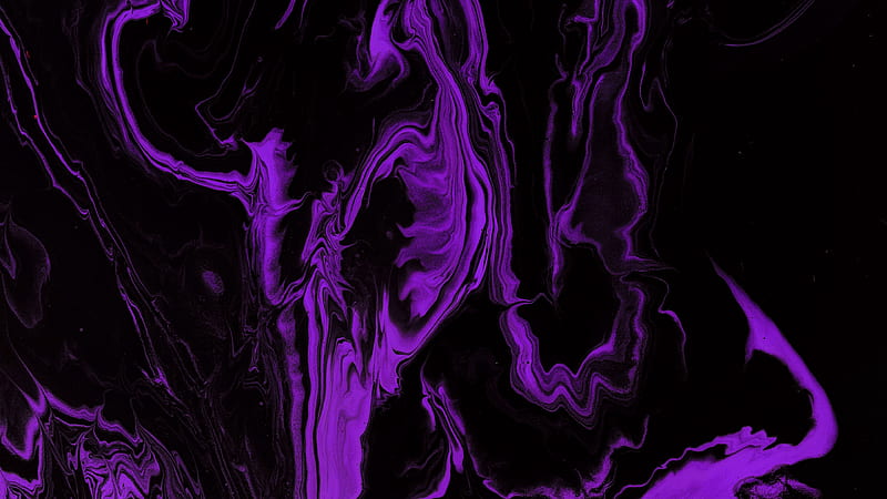 Dark Purple Black Paint Liquid Stains Abstract, HD wallpaper | Peakpx