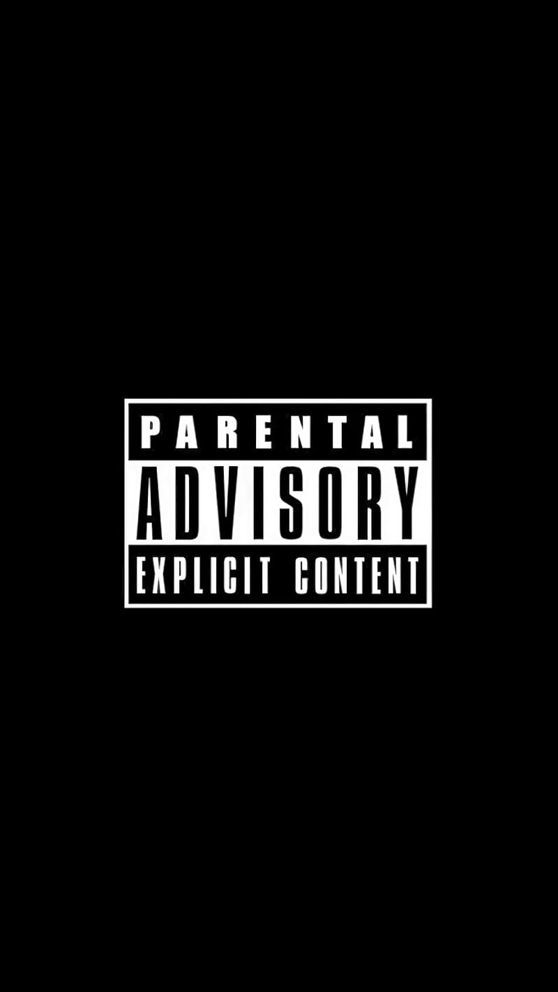Parental Advisory, advisory, black, explicit content, parental, saying, HD phone wallpaper