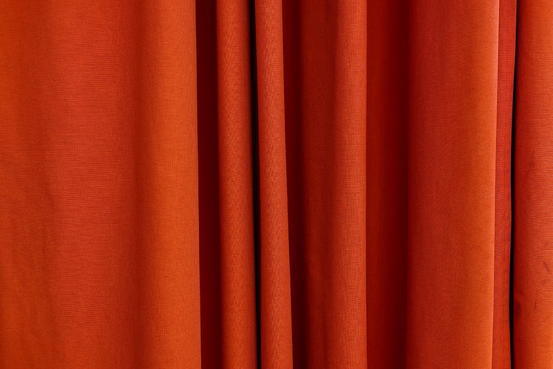 curtain, fabric, orange, texture, HD wallpaper