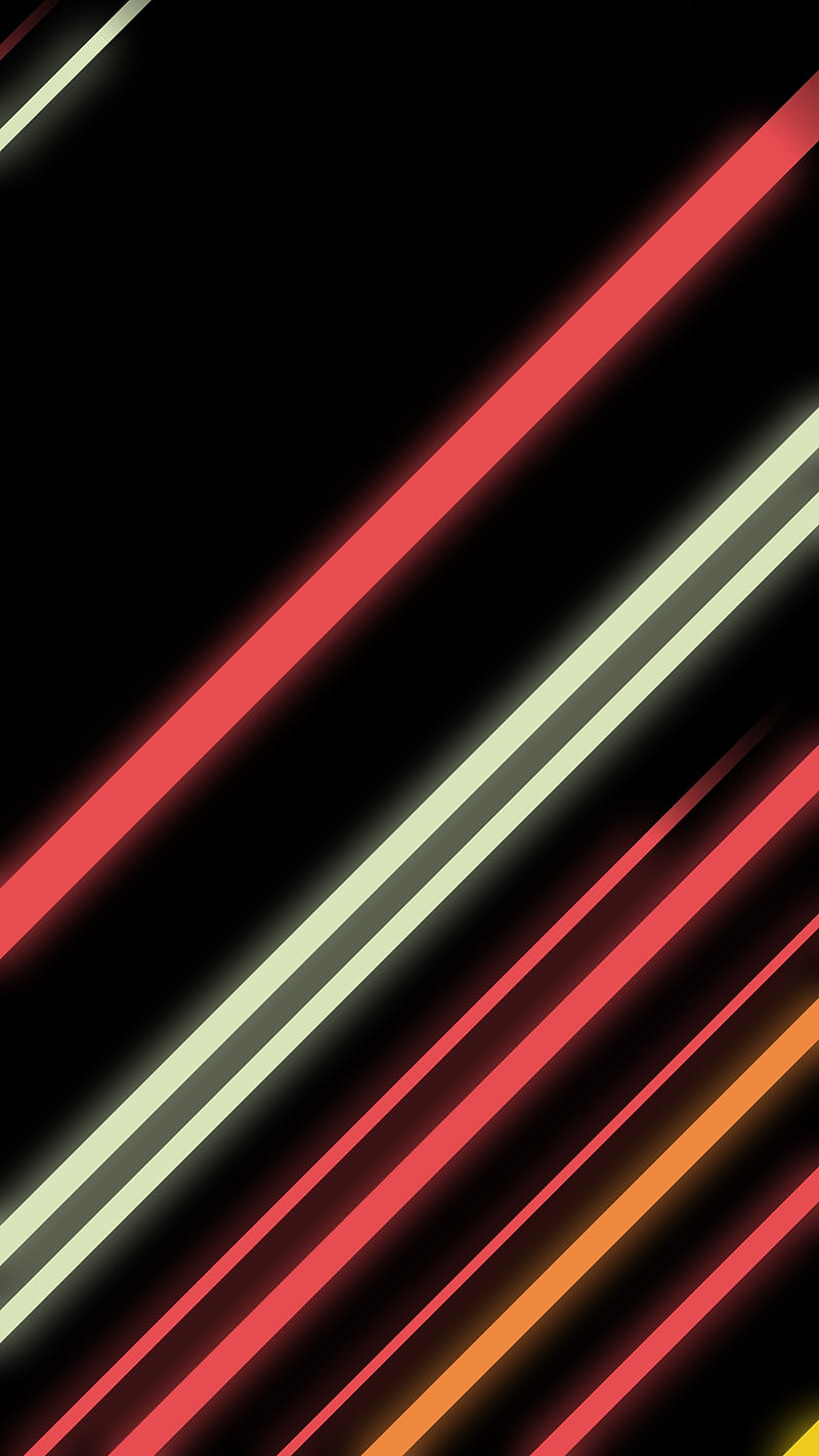 Colored stripes, abstract, black, colors, lines, orange, patterns, pink, shades, white, HD phone wallpaper