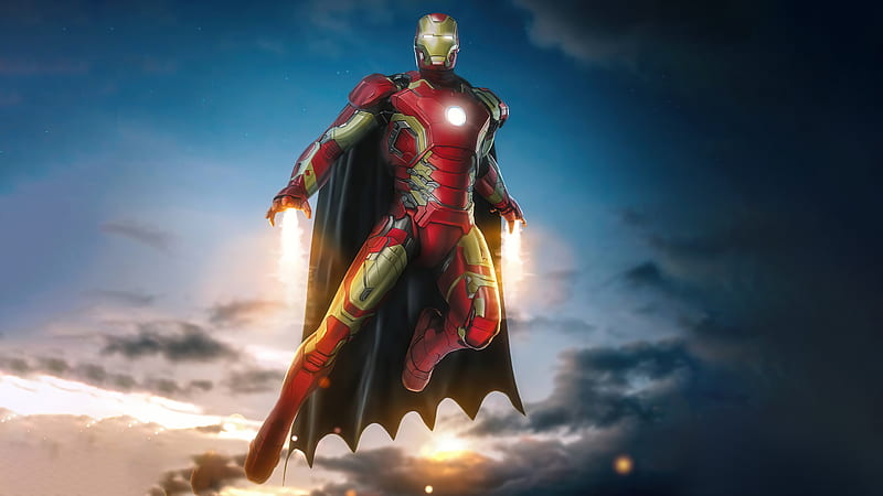 Hombre de hierro con capa de batman, hombre de hierro, superhéroes,  artista, Fondo de pantalla HD | Peakpx
