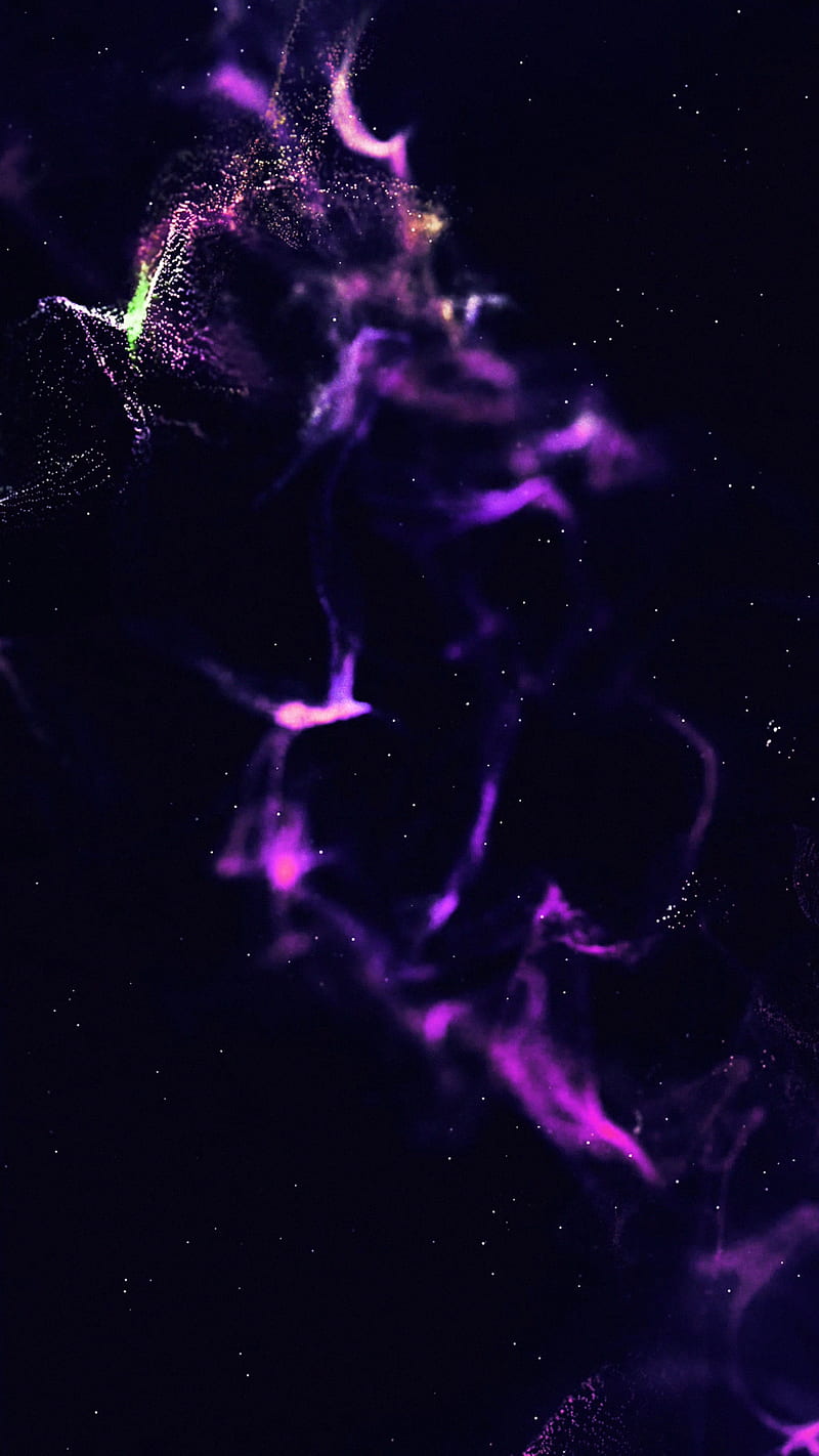 Alien dust, abstract, amoled, black, dark, glow, minimal, neon, purple,  trippy, HD phone wallpaper | Peakpx