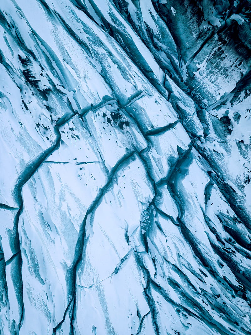 ice, glacier, snow, cranny, HD phone wallpaper