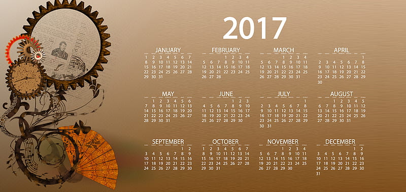 2017 Calendar , calendar, HD wallpaper