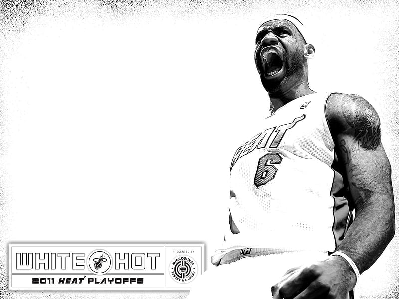 2010-11 NBA Miami Heat LeBron James White Hot, HD wallpaper