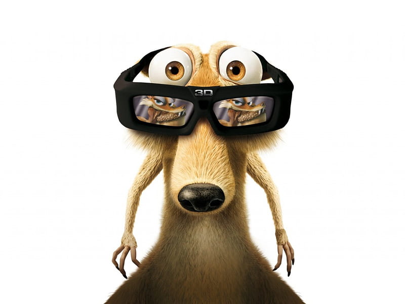 Scrat With Sunglasses, sloth, saber toothe tiger, ice age, sid, scrat, dieg...