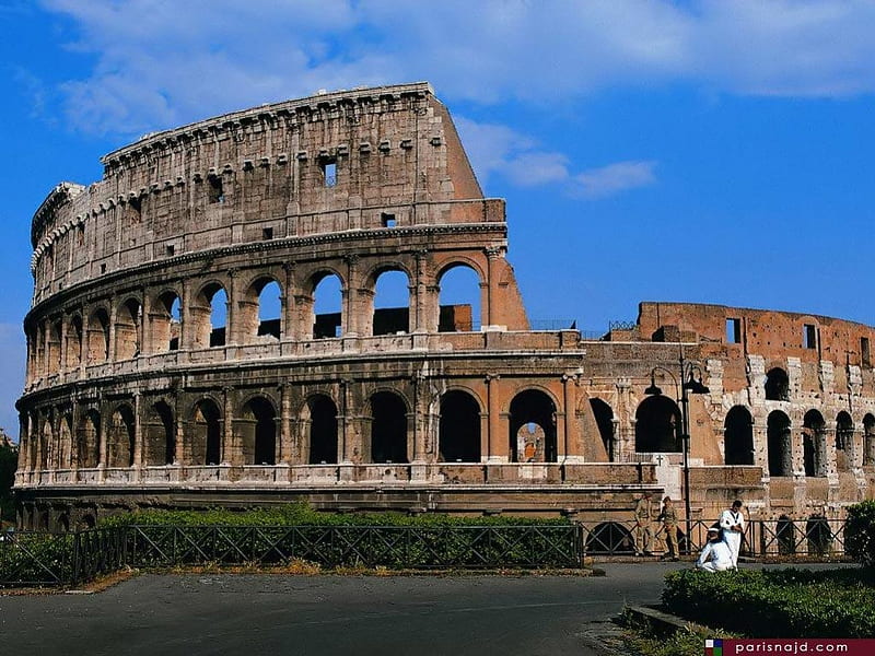 The Coliseum, Flavian Amphitheatre, rome, ancient rome, HD wallpaper