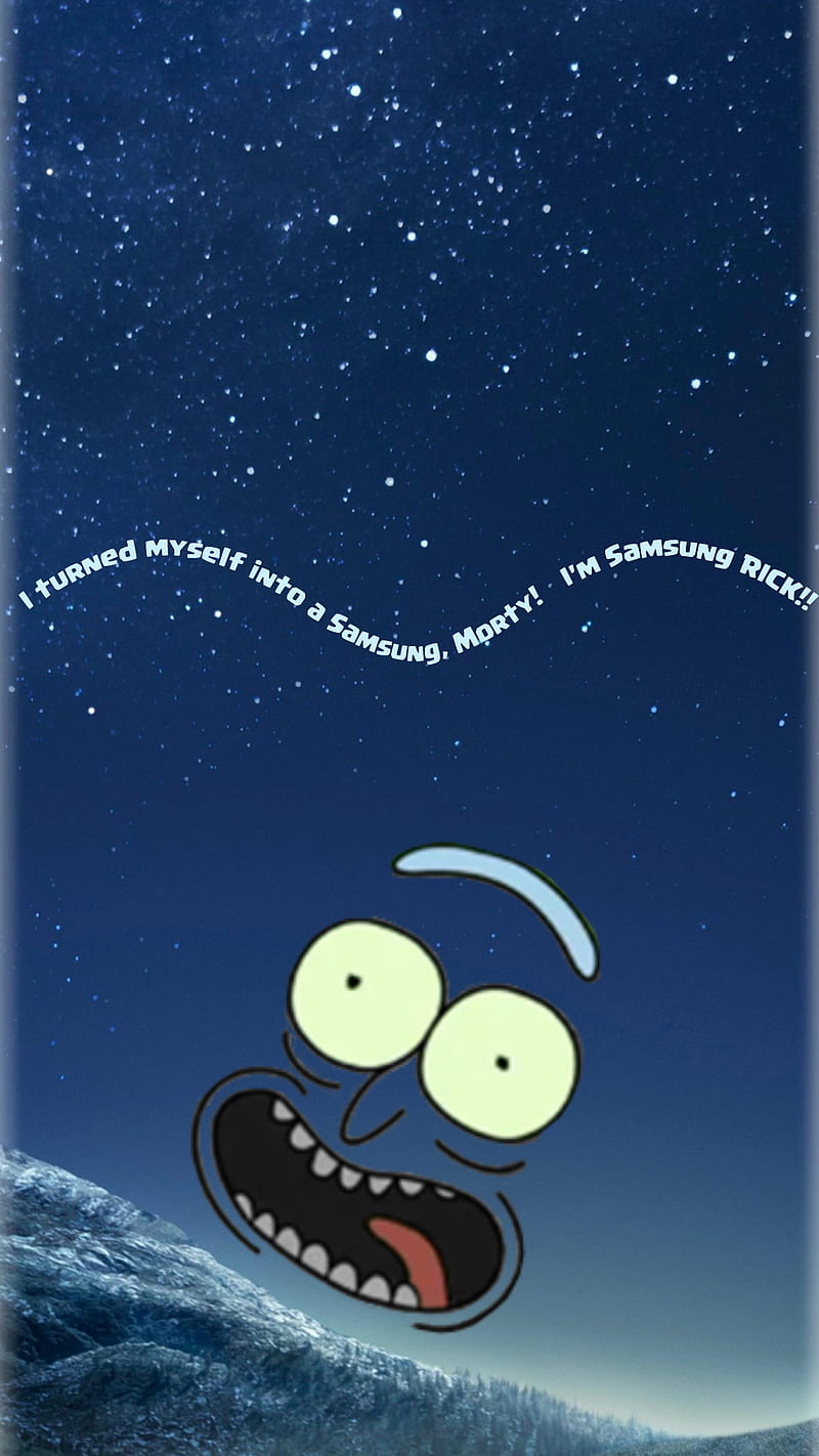 Rick and morty, cartoon, funny, galaxy homer, HD phone wallpaper