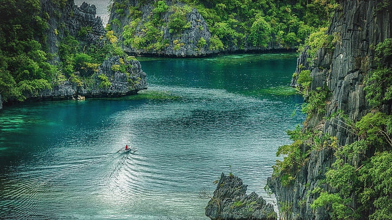 Phillipines, nature, river, lake, HD wallpaper