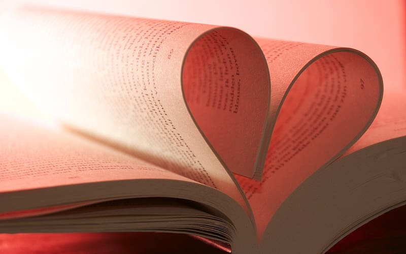 Love, Book, , Heart Shaped, HD wallpaper
