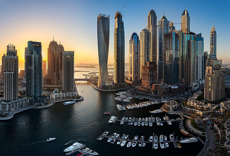 Cities, Dubai, Cityscape, Skyline, HD wallpaper