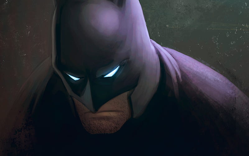 Batman, darkness, artwork, superheroes, Bat-man, batman at night, HD wallpaper