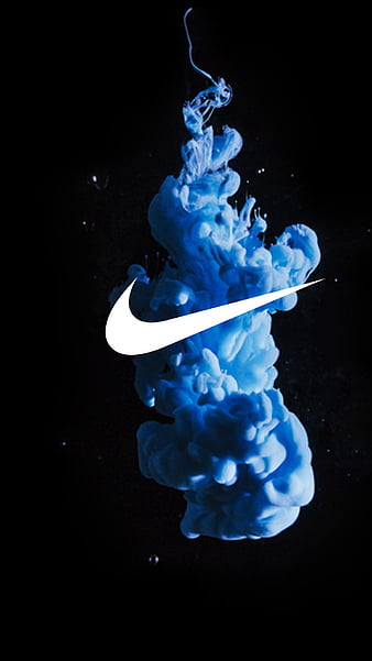 Nike, abstract, blue, explosion, logo, pink, rainbow, smoke, HD phone ...